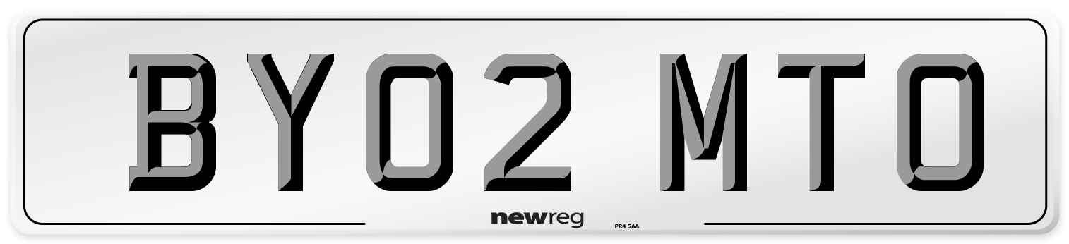 BY02 MTO Number Plate from New Reg